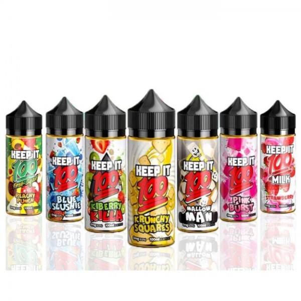 American ELiquid Keep-It-100 Shortfill 120ML Premium-Vape Juice- E Liquid / 0mg