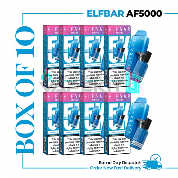 AF5000 ELF BAR Blueberry Sour Raspberry Prefilled Vape Kit