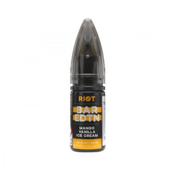 Bar Edtn Mango Vanilla Ice Cream Riot Salts 10ml Nic Salts E-liquid
