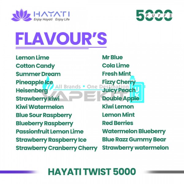 Hayati Twist 5000 Puffs (Buy 