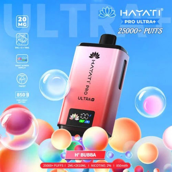 Hayati Pro Ultra Plus 25000 Prefilled Pod Kit- Buy All Flavours